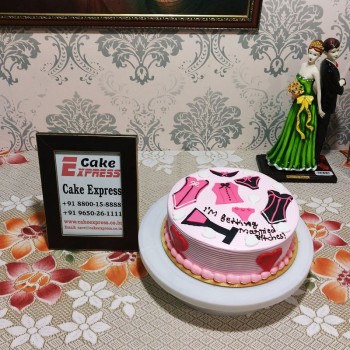 Bachelorette Theme Semi Fondant Cake