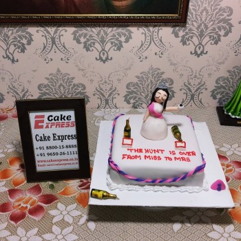 From Miss To Mrs Bridal Cake