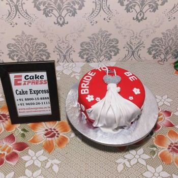 Bride to Be Theme Fondant Cake