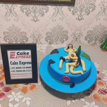 Nasty Boy and Girl Fondant Cake