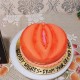 Vagina Theme Fondant Cake Delivery in Faridabad