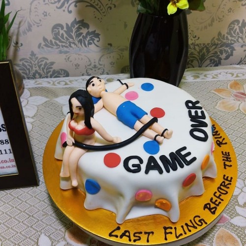 Game Over Bachelorette Theme Cake in Faridabad