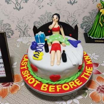 Naughty Bachelorette Fondant Cake