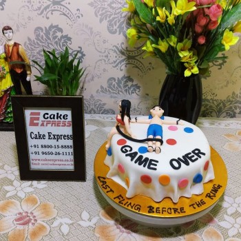 Game Over Bachelorette Theme Cake