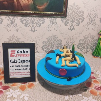 Nasty Boy and Girl Fondant Cake