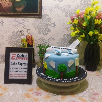 Airplane Theme Fondant Cake