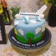Airplane Theme Fondant Cake Delivery in Faridabad