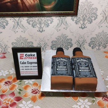 Delicious Jack Daniels Fondant Cake