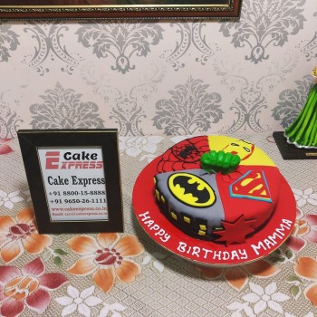 Energetic Avengers Fondant Cake