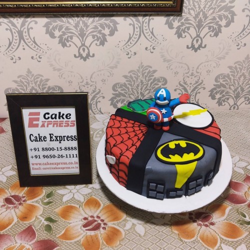 Avengers Birthday Fondant Cake Delivery in Faridabad