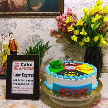 Avengers Semi Fondant Cake