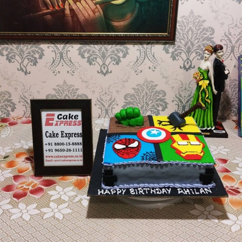 Avengers Assemble Fondant Cake Delivery in Faridabad