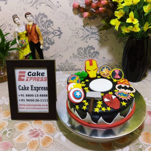 Avengers Superhero's Fondant Cake Delivery in Delhi NCR