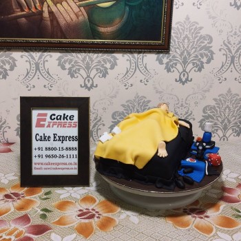 Lazy Boy Sleeping Customized Cake