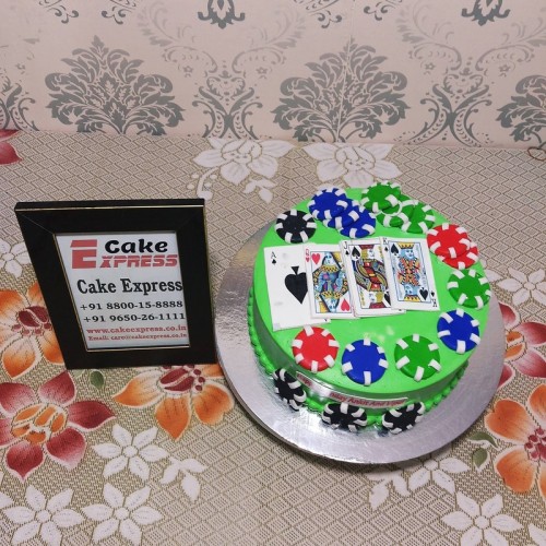Casino Theme Semi Fondant Cake in Faridabad