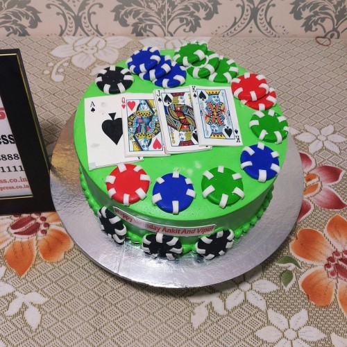 Casino Theme Semi Fondant Cake in Faridabad