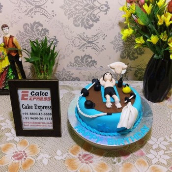Gym Workout Fondant Cake