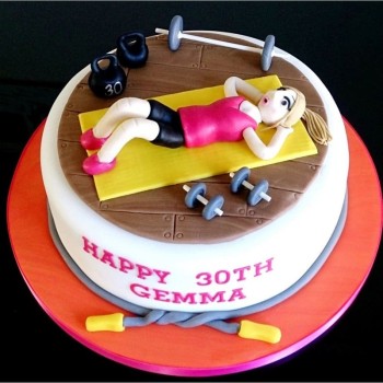 Freak in Fit Girl Theme Fondant Cake Freak in Fit Girl Theme Fondant Cake