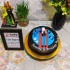 Gym Theme Semi Fondant Chocolate Cake