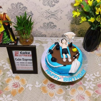 Gym Workout Fondant Cake
