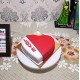 Red & White Love Fondant Cake Delivery in Faridabad