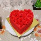 Hot Red Valentine Heart Fondant Cake Delivery in Faridabad