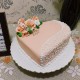 Heart Shaped Engagement Fondant Cake Delivery in Faridabad