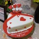 Romantic Heart Fondant Cake Delivery in Faridabad