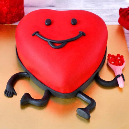 Love You Proposal Fondant Cake in Faridabad