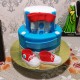 2 Tier Blue Baby Shower Fondant Cake in Faridabad