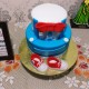 2 Tier Blue Baby Shower Fondant Cake in Faridabad