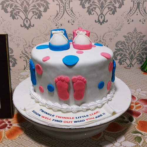 Baby Feet Baby Shower Cake Delivery in Faridabad
