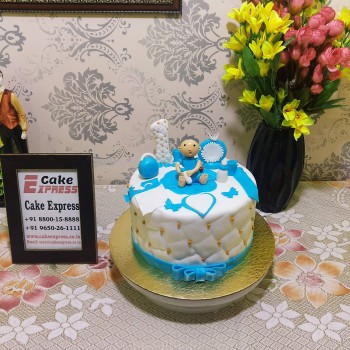 Baby 1st Birthday Fondant Cake