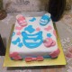 Square Shape Baby Shower Fondant Cake in Faridabad