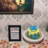 Blue Baby Shoes Fondant Cake