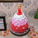 Tri Color Floral Roses Barbie Cake Delivery in Faridabad