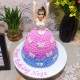 Barbie Doll Pink and Purple Cake Delivery in Faridabad