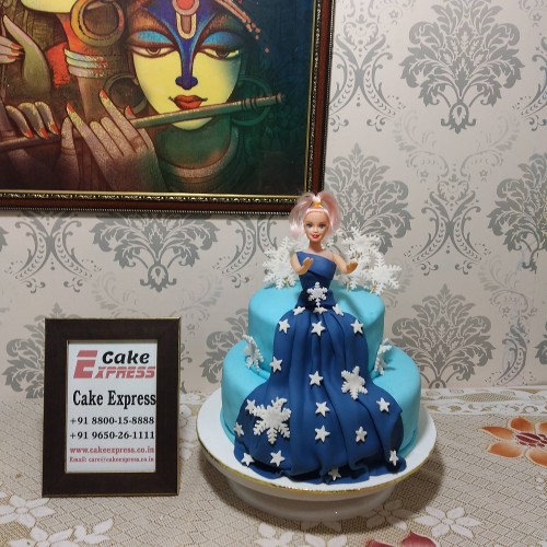 Princess Elsa Theme Birthday Cake Delivery in Faridabad