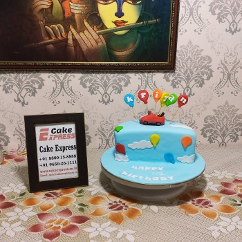 6 Month Birthday Fondant Cake
