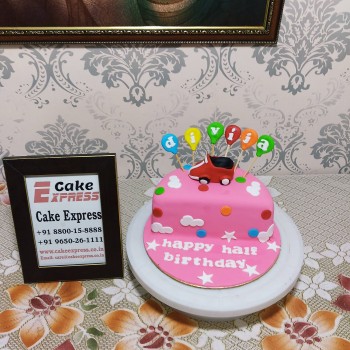 Half Birthday Fondant Cake