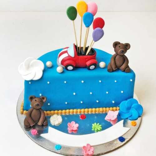 Happy Half Year Kids Birthday Fondant Cake in Faridabad