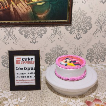 Disney Minnie Mouse Round Photo Cake Disney Minnie Mouse Round Photo Cake