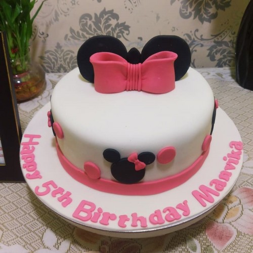 Minnie Mouse Theme Birthday Cake in Faridabad