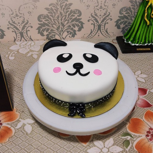 Cute Panda Face Designer Cake Delivery in Faridabad