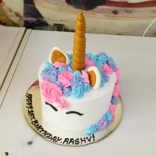 Unicorn Theme Semi Fondant Cake Delivery in Faridabad