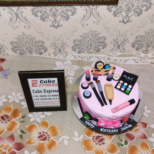 Makeup Themed Designer Cake Delivery in Faridabad
