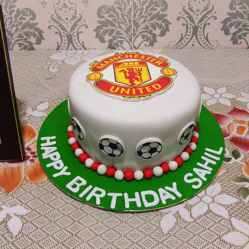 Manchester United Fondant Cake Delivery in Faridabad