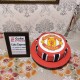 Red Fondant Manchester United Cake in Faridabad