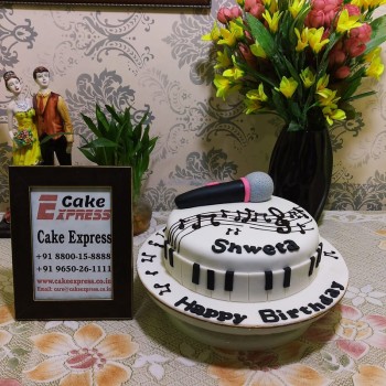 Music Lover Theme Fondant Cake