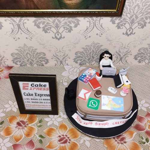 Workaholic Guy Professional Theme Cake Delivery in Faridabad